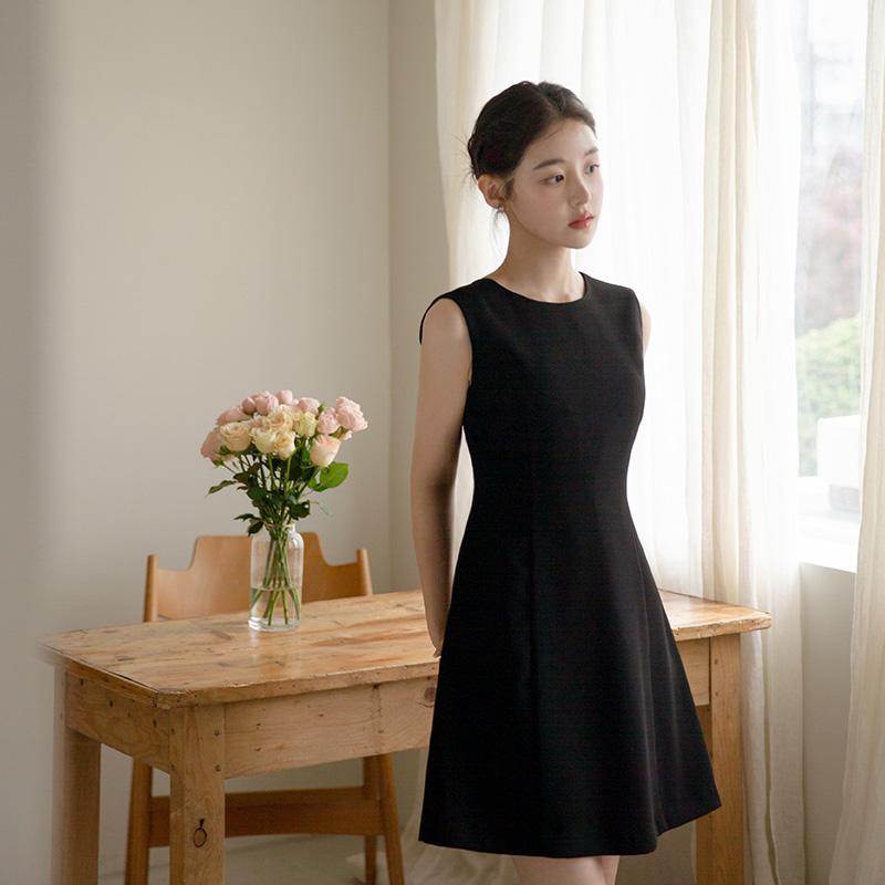 아뜨랑스 [국내제작] (MADE/2기장/국내생산/브랜드퀄리티)[단독진행]  로베르 2기장 뒷리본 뷔스티에 플레어 레이어드원피스 뷔스티에원피스 원피스 op16042