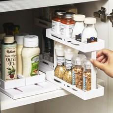 싱크대 정리 슬라이딩 선반 조미료양념통 정리 회전트레이