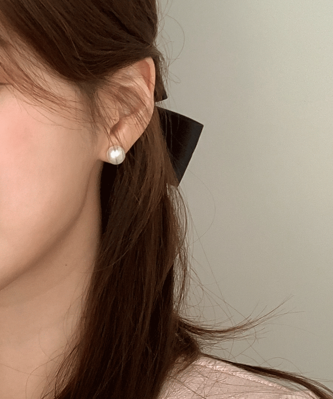 [7size] 실버925 데일리 스와로브스키 핵 진주 귀걸이