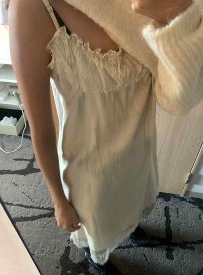 (注文殺到) スイート ワンピース キャミソール ビスチェ サテン ワンピース ミディ ドレス レイヤード