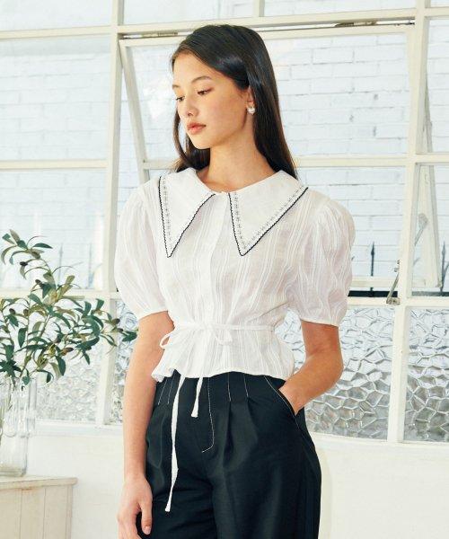 ALICE PUFF BLOUSE_WHITE (EEOR2BLR02W)