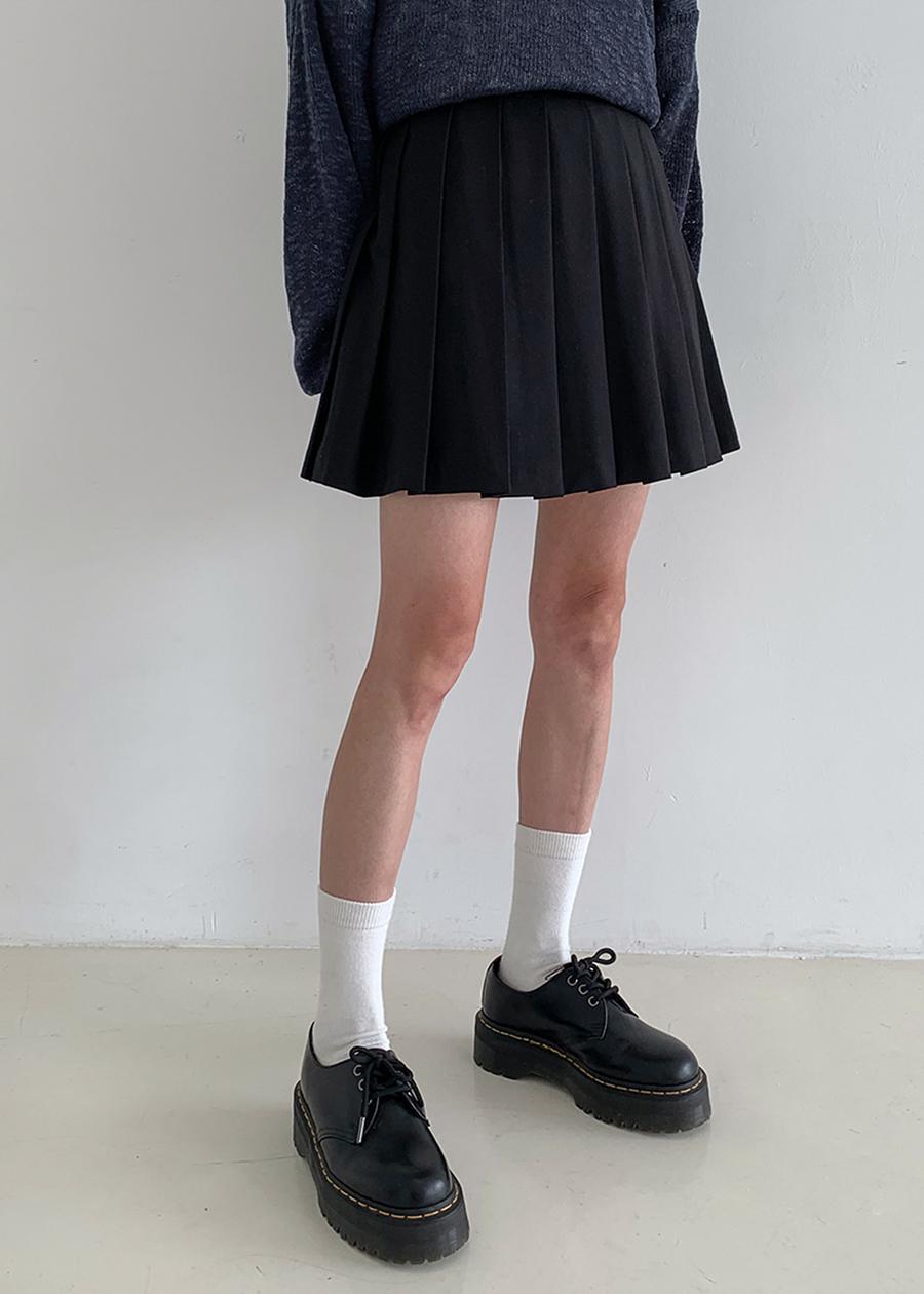 블랙업 [2만장판매] [MADE] 도미닉 플리츠 스커트