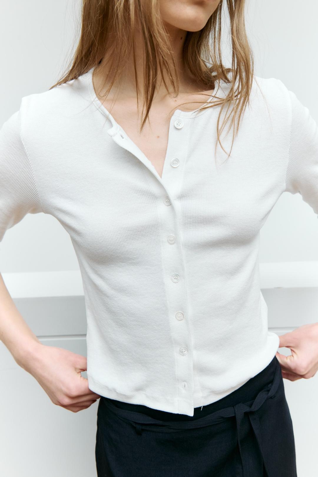 Cotton Half Cardigan_Ivory