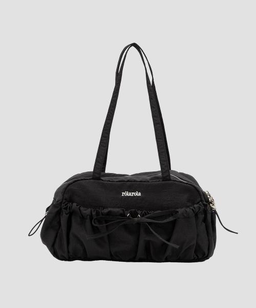 STRING RIBBON DUFFLE BAG BLACK