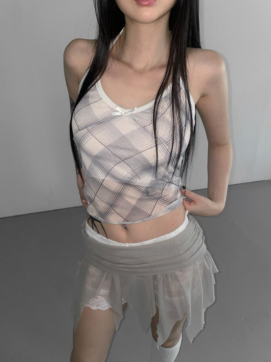 디에어타운 dream check sleeveless (3 color)