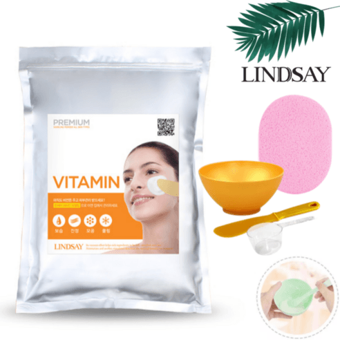 [대용량] 린제이 비타민 보습 진정 모델링팩 1kg+팩도구세트 - 고무/모델링 | 쿠팡