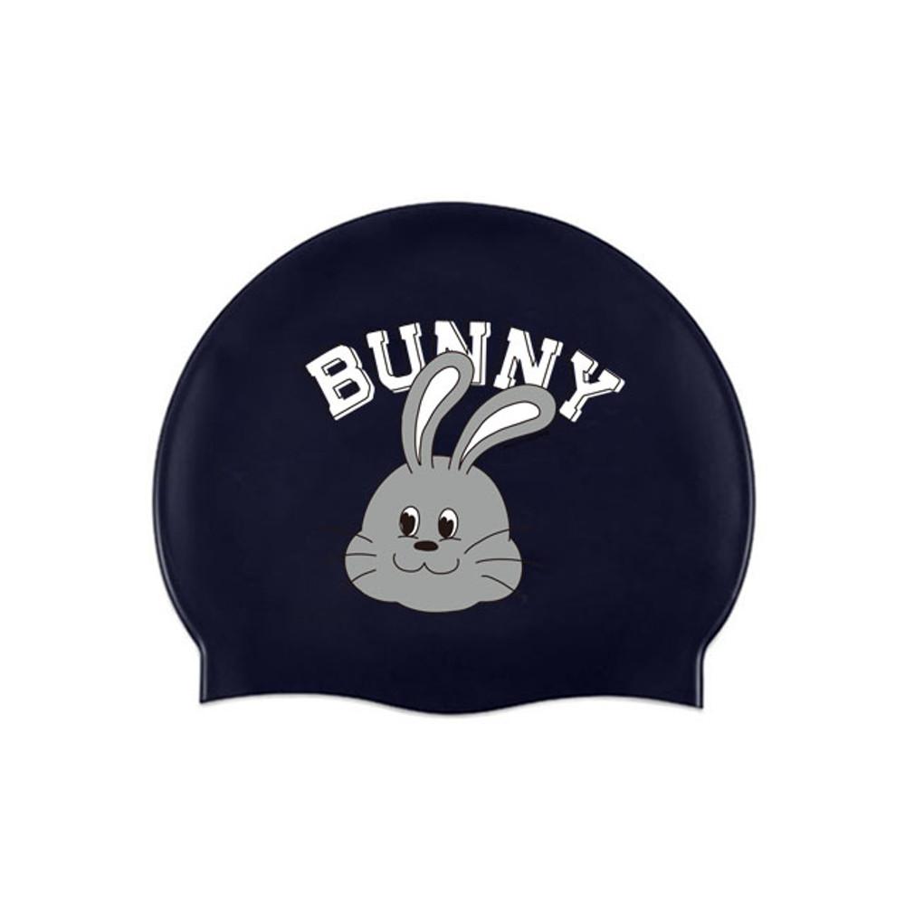 (리얼리굿스윔) 하트 래빗 실리콘수영모자 - 네이비