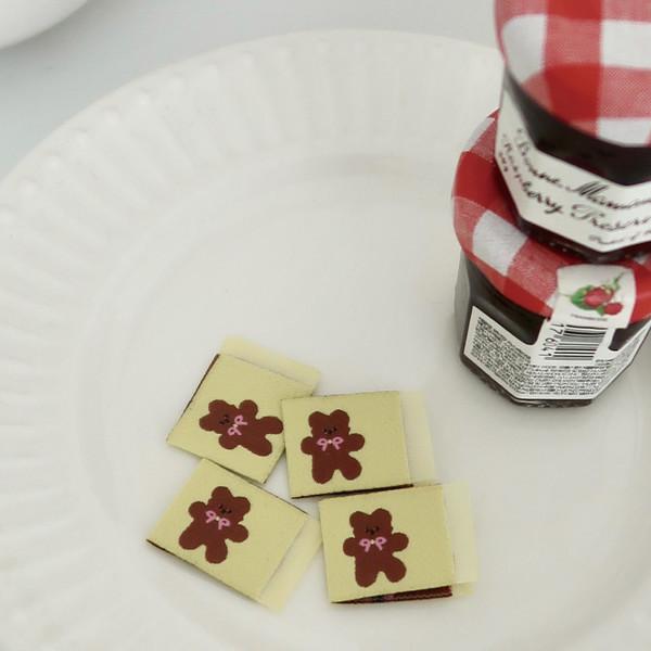 Mini Bear Label (4ea) 🐻