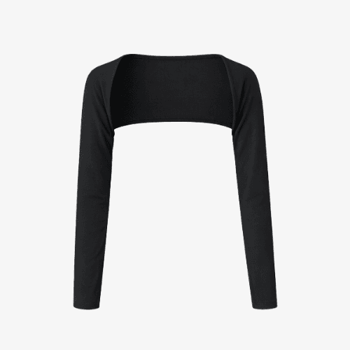 [25th]슬림핏 모달 볼레로 슈러그 블랙