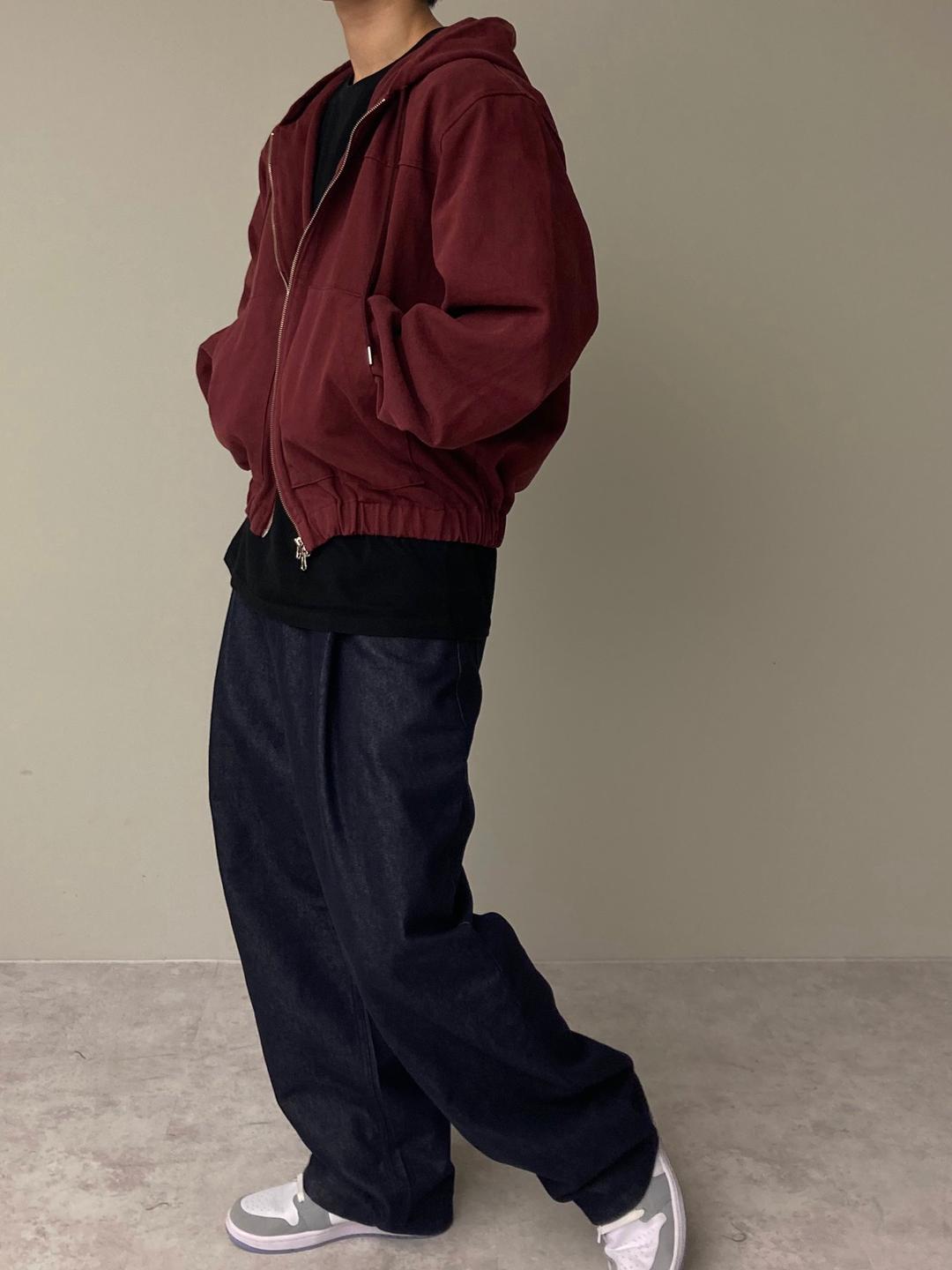 crop hood zip-up (2color)