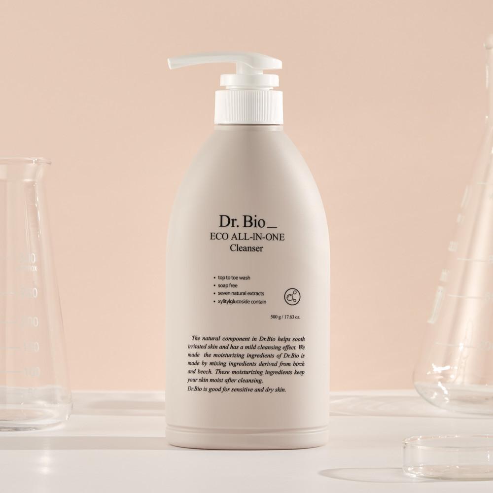 닥터바이오 올인원 바디워시 500g+샘플3종 온가족 약산성 비건 대용량 올리브영 클렌져