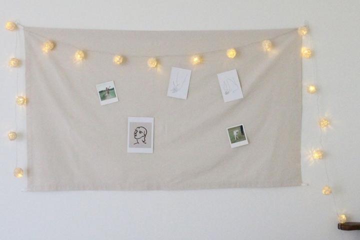 맞춤 행잉 공간분리 패브릭 파티션 포토 행거 천 가벽 고리형 벨크로 다용도 가리개 가림막