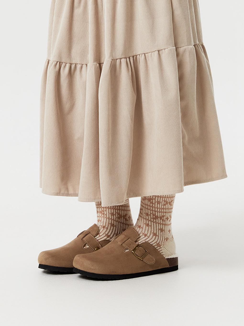 시어링 스웨이드 클로그 HPCV4FFT01