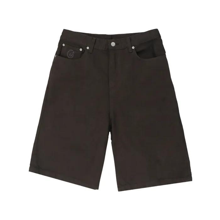 G Logo Denim Shorts - Brown