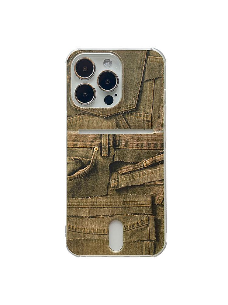 hippie denim 카드케이스 - brown 아이폰 13프로