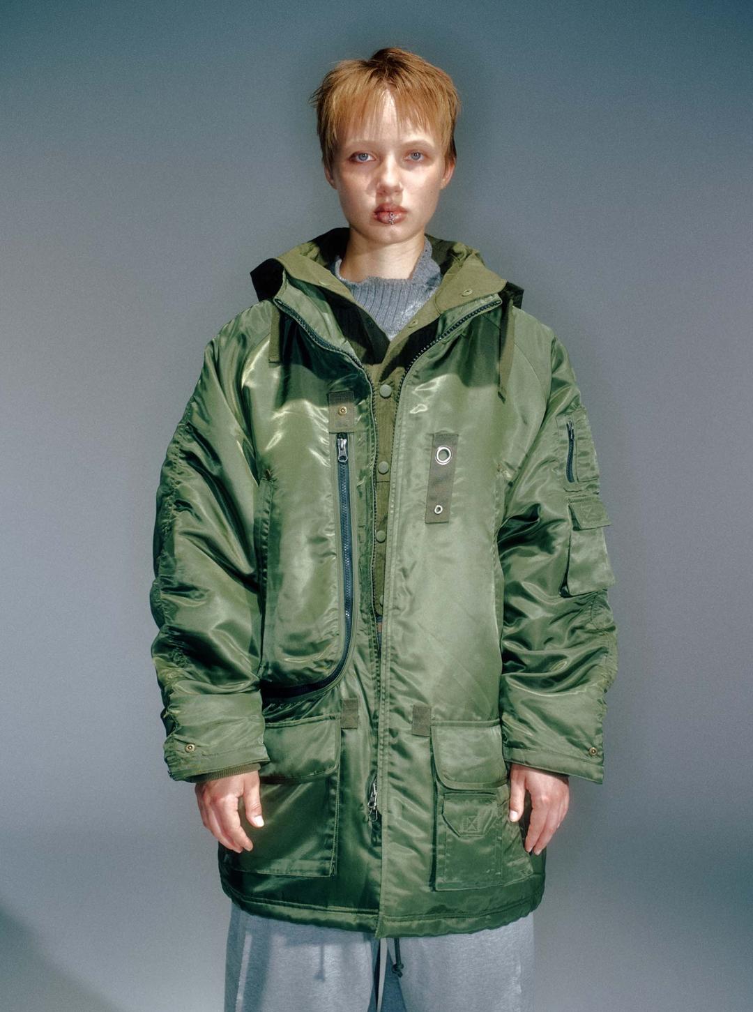 WOMEN PETER MILITARY PARKA JUMPER KHAK