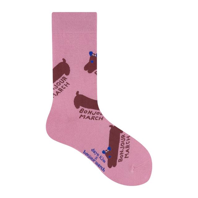 [봉주르마치 x 김다예작가 디자인양말] 달려가는 강아지