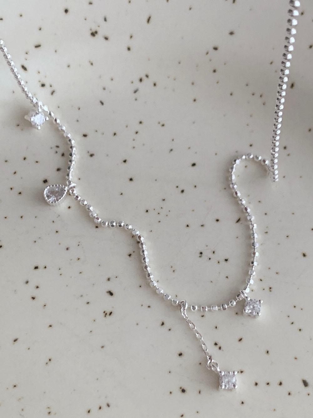 샹들리에 큐빅 목걸이