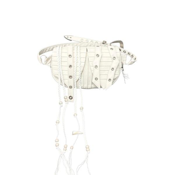 GEM STUDDED MINI BAG IN WHITE