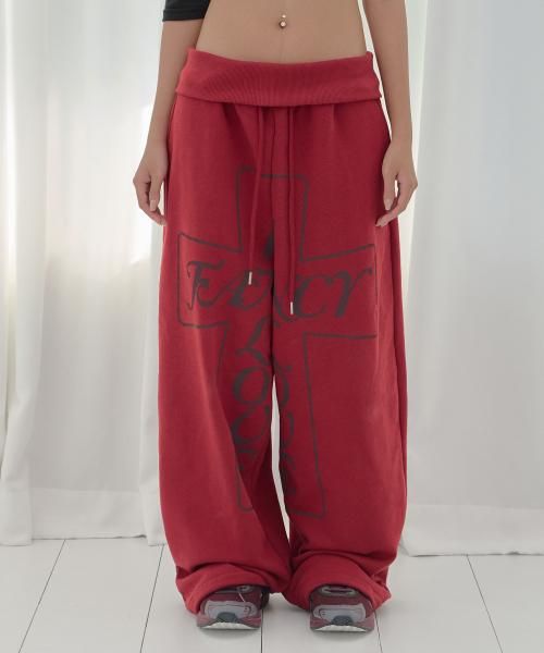 프로스 밴드 스웻팬츠 (CHERRY RED) F26QD158