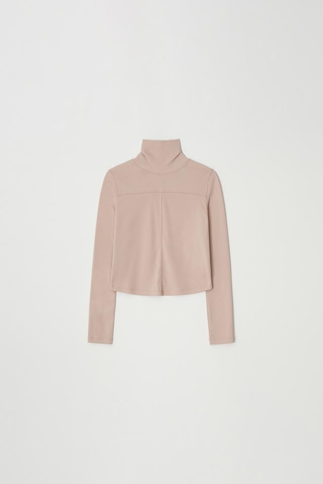 Shirring Neck Polar T-shirt (light pink)