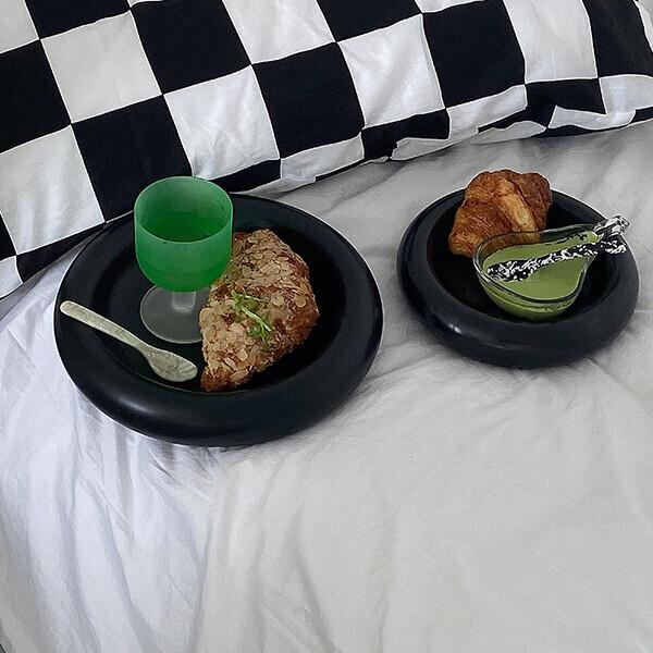 세라믹 통통 블랙 플레이트