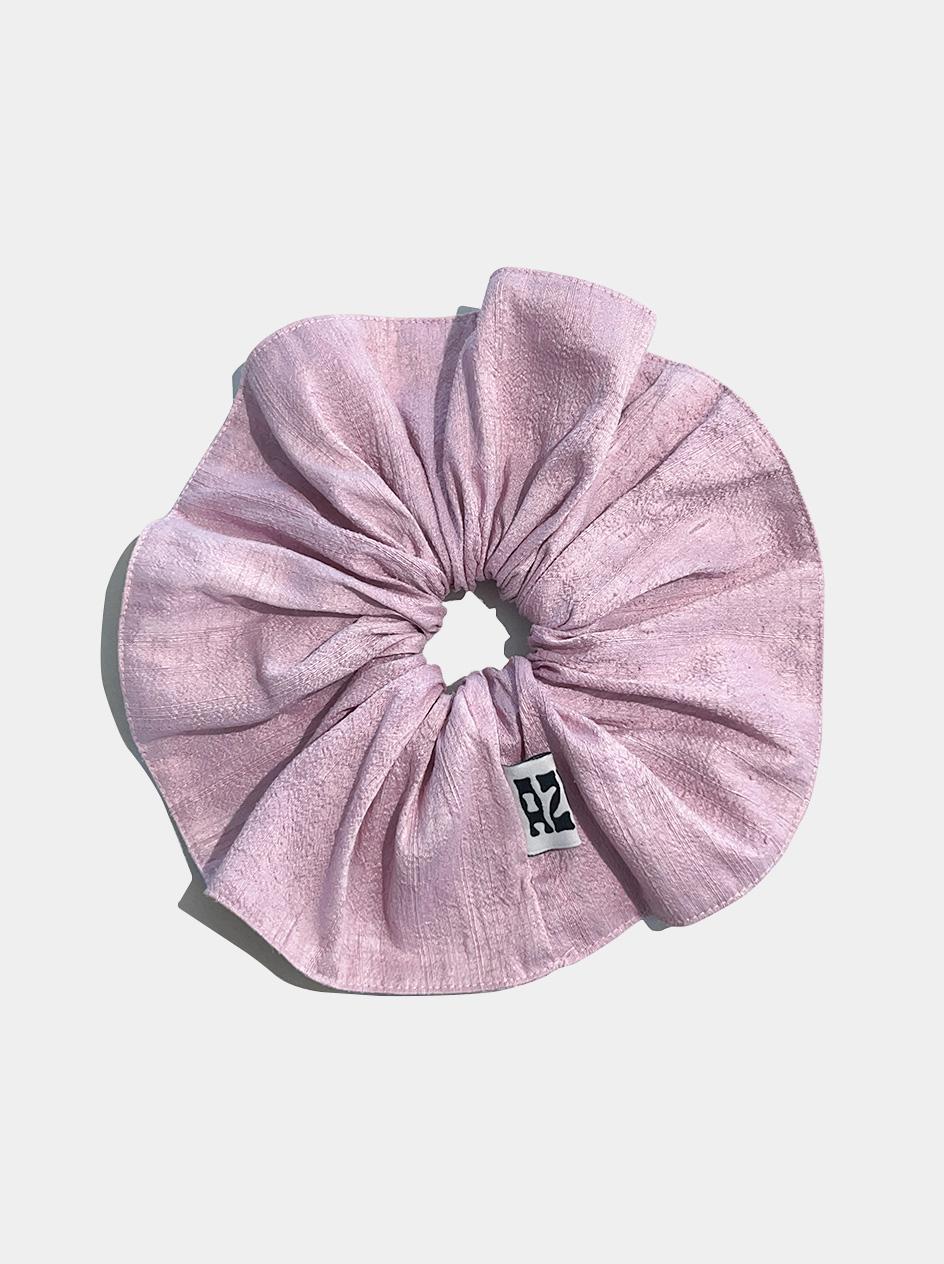 Wild Silk Oversized Scrunchie in Cochineal-ChlorophyII
