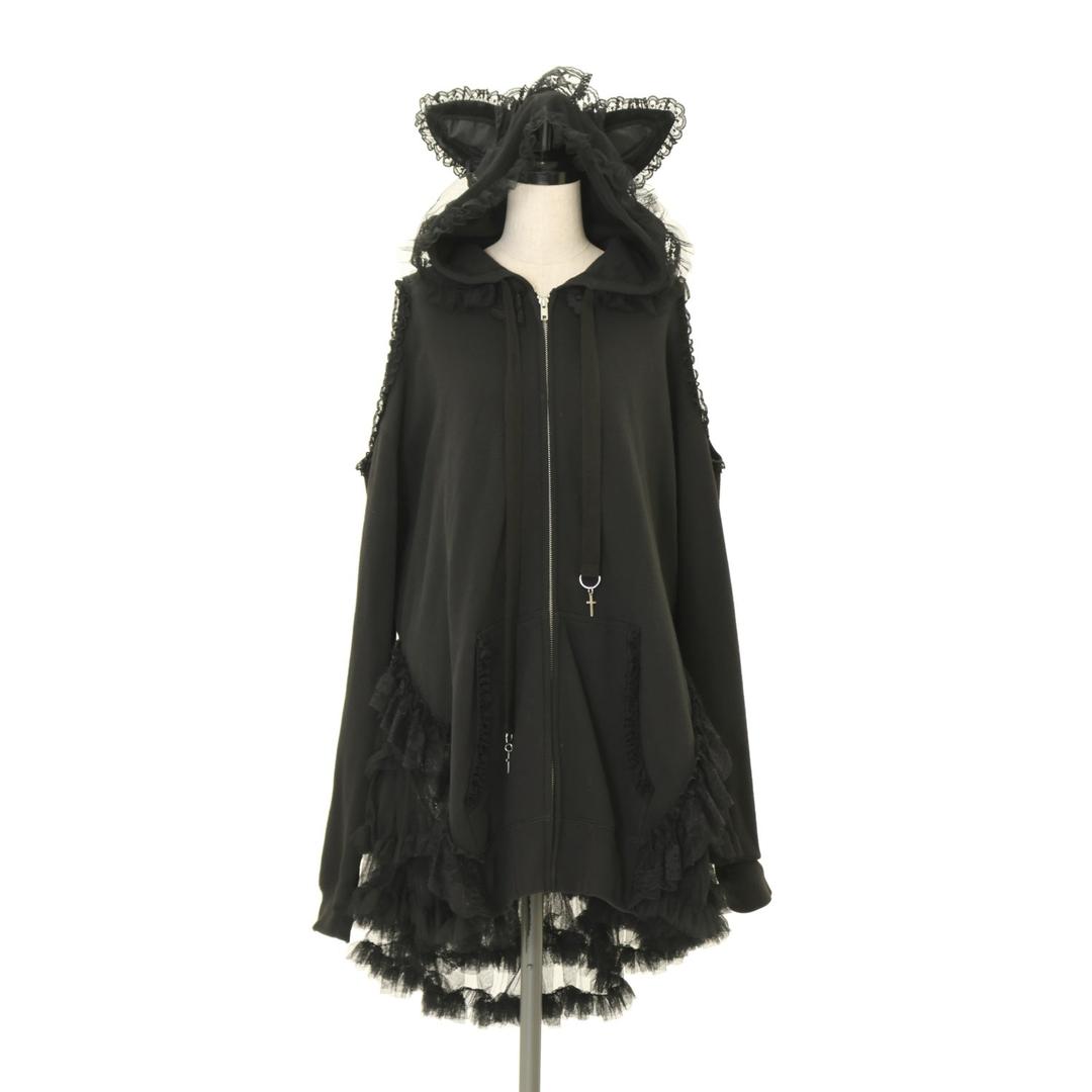 【USED】H&A VEIL CAT EARS OPEN SHOULDER DRESS PARKA