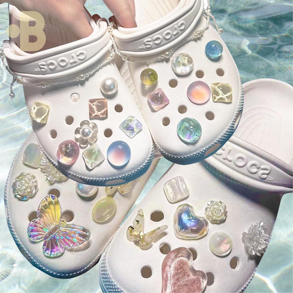 크록스 보석 지비츠 호환 세트 고급형 행성 하트 나비 꾸미기