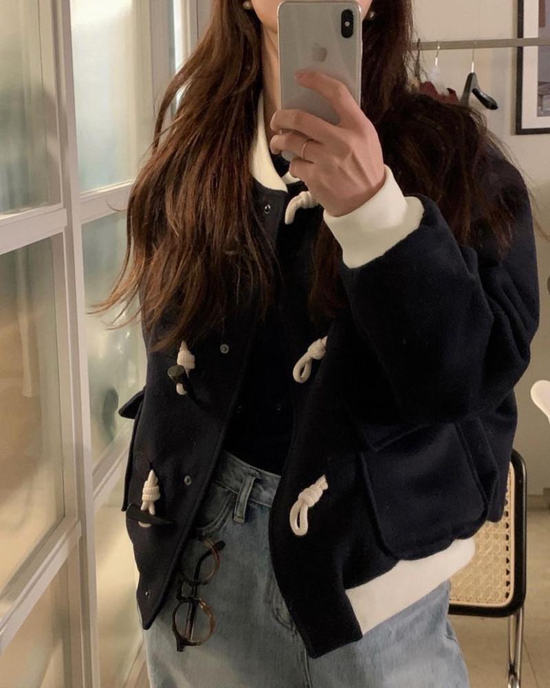 objet 오브제 더플 오브제 점퍼 울 떡볶이 야구 jp (2 color)