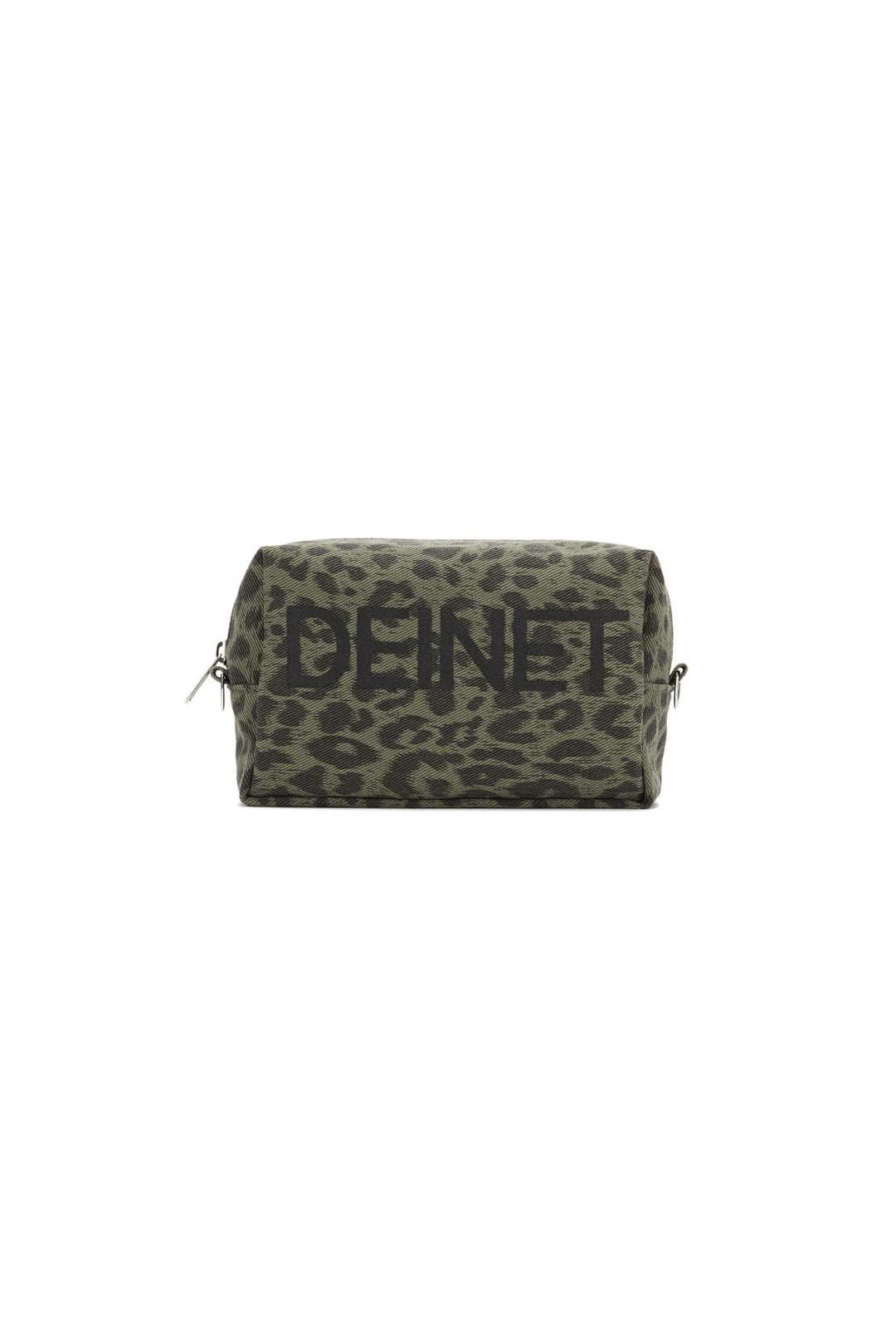 DEINET LOGO POUCH IN KHAKI LEOPARD
