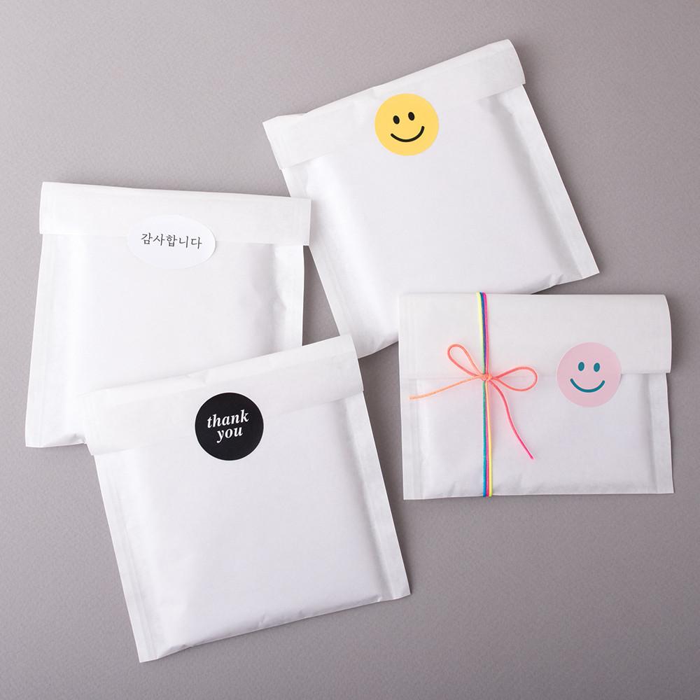 페이퍼백 200매 종이 봉투 엽서 카드 노루지 미니 선물 포장 S화이트