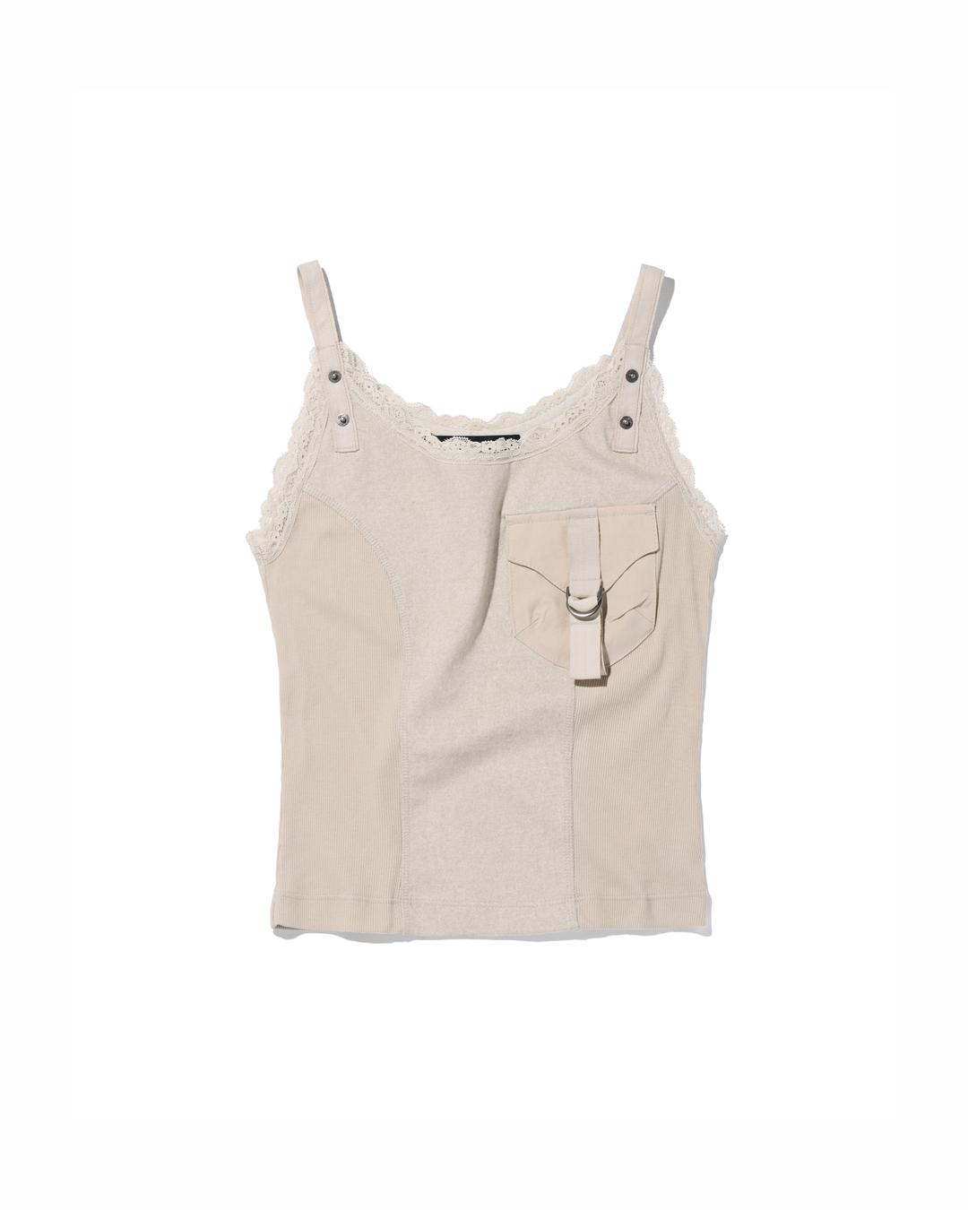 LACE STRAP SLEEVELESS_BEIGE