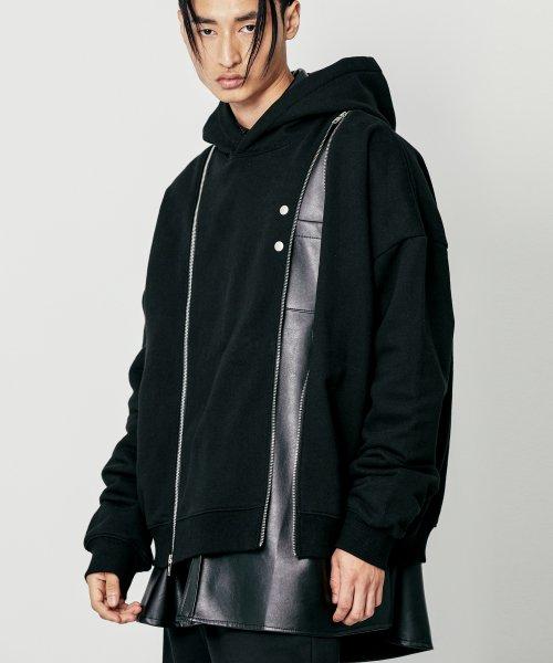 에스에스와이(SSY)  프론트 더블 지퍼 후디 블랙 - 사이즈 & 후기 | 무신사