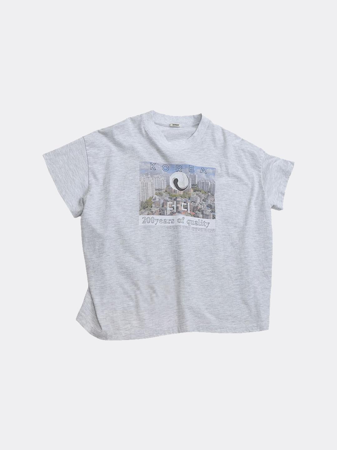 더디 DIRDDY VINTAGE TOP-MELANGE GREY