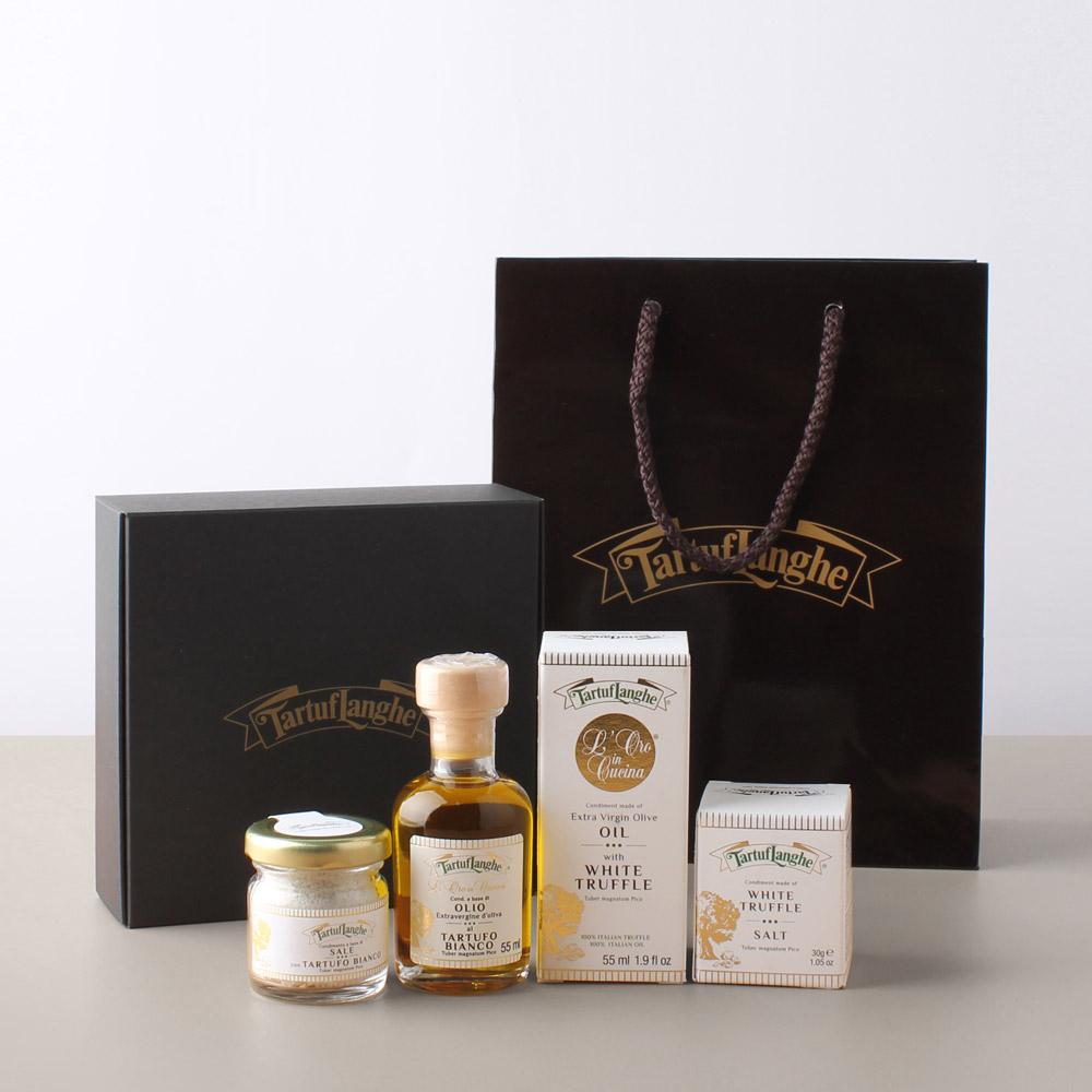 타르투플랑게 화이트 트러플 오일 + 소금 프리미엄 선물세트 (선물박스+쇼핑백)