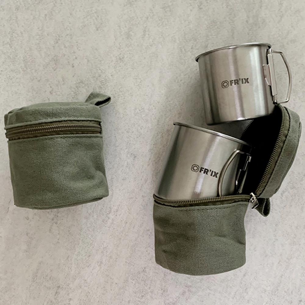 등산 머그 컵 스텐 캠핑 350ml 260ml 파우치 세트