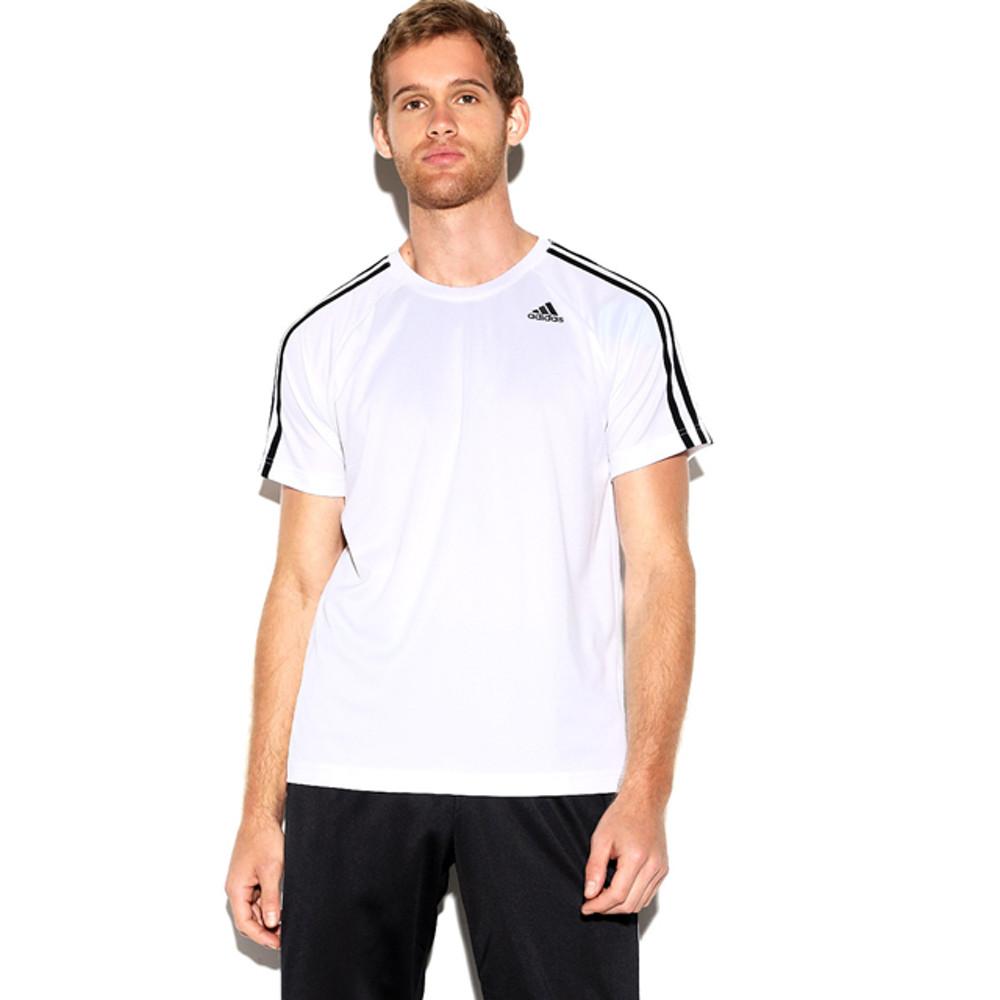 (국내배송) 아디다스 남자 반팔 삼선 티셔츠 D2M 3-스트라이프 티셔츠 흰검 운동 헬스 반팔티 BK0971