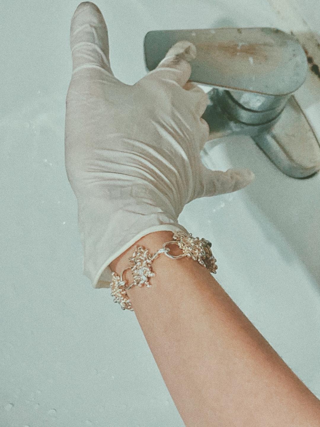 coral chain bracelet (2 colors)