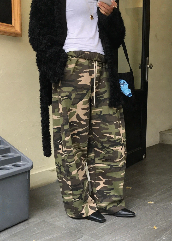 [안감기모] 카모 와이드 팬츠 (로우라이즈)