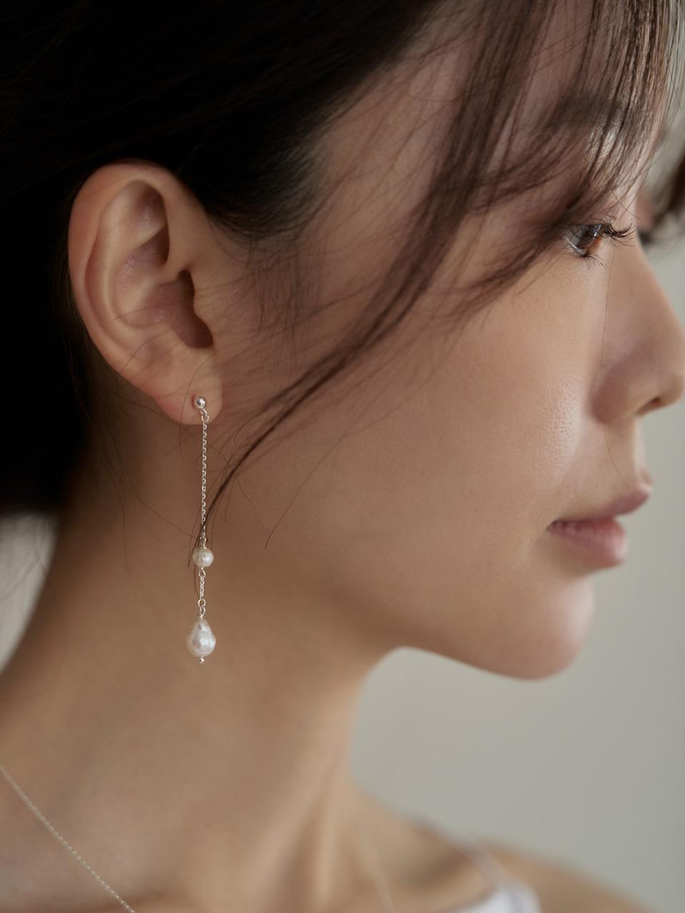 Rosee. Keshi Pearl Drop Earring