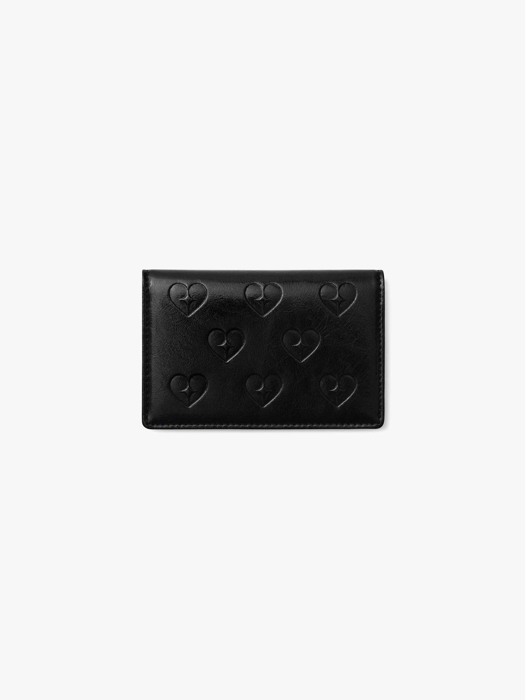 HEARTY SLIM CARD CASE - BLACK