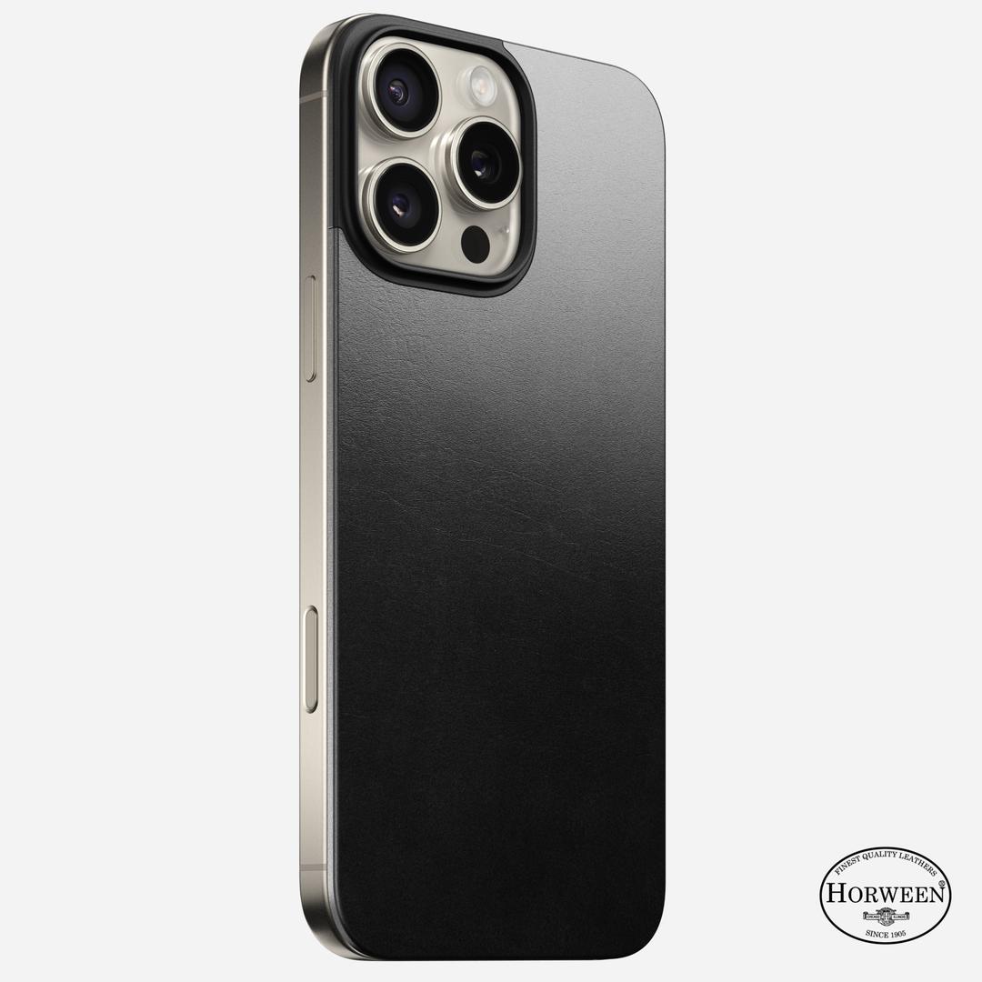 Magnetic Leather Back - iPhone 16 Pro Max | Black | Horween | MagSafe