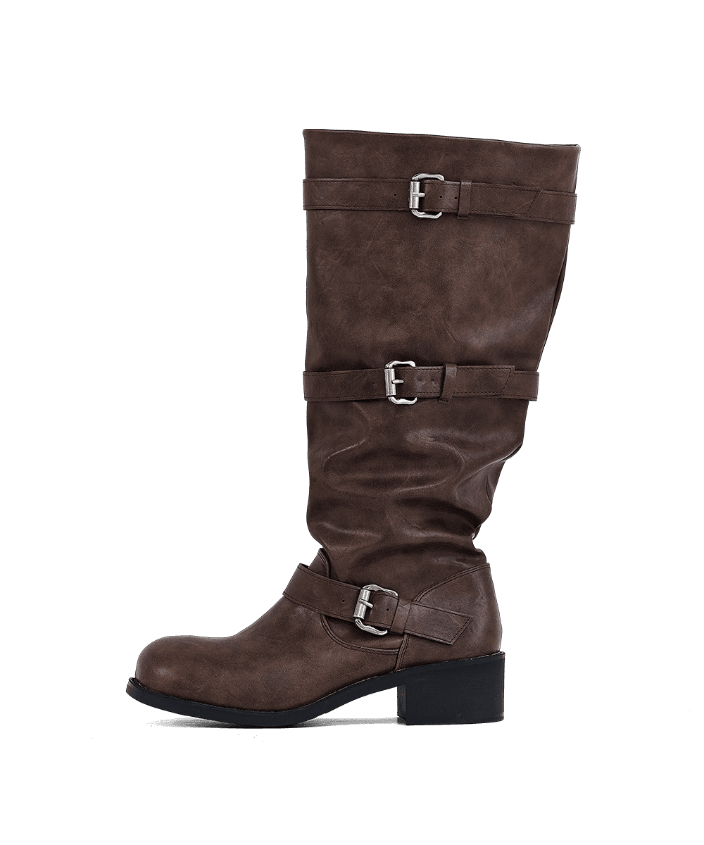 루브 벨티드 롱 부츠