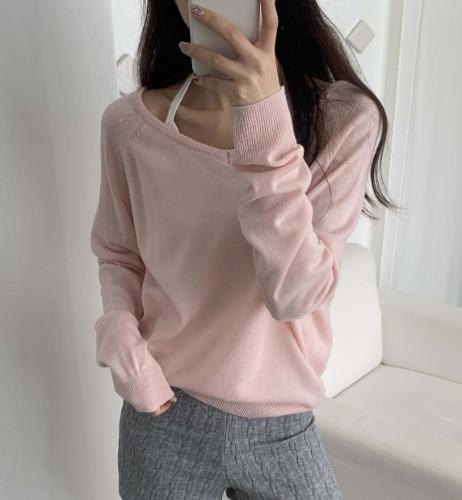 [히더얼]테이크  딥브이 니트(투웨이)