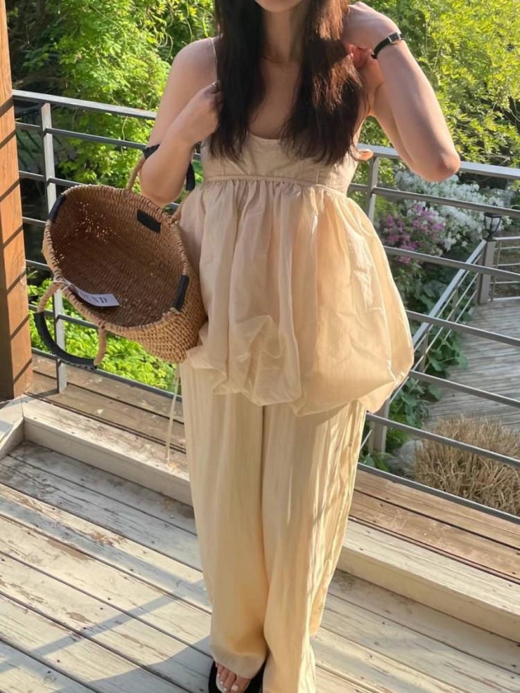 바스켓 버디 뷔스티에 벌룬 탑 2col