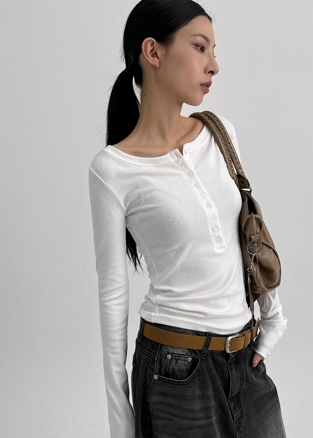 블랙업 [2천장판매] [MADE] 케시르 버튼 긴팔티