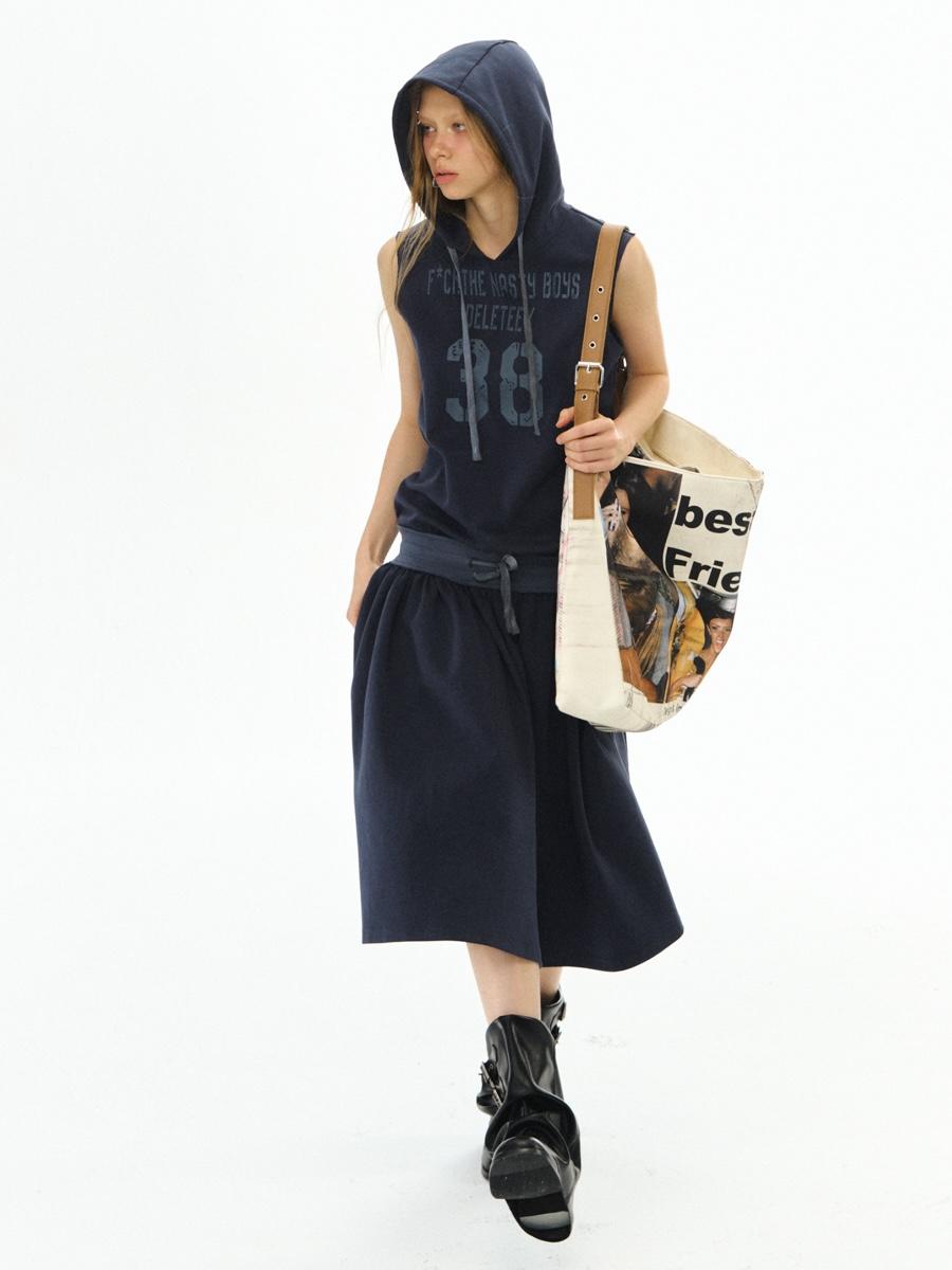 Deleteex Hoodie Sleeveless Dress