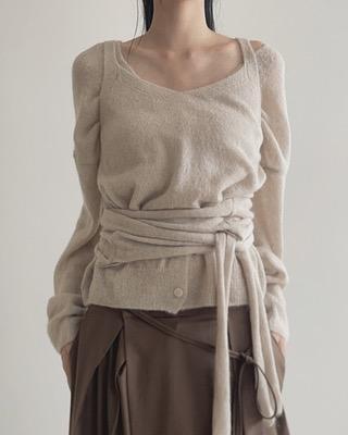 briz alpaca boucle strap sleeveless (3color)