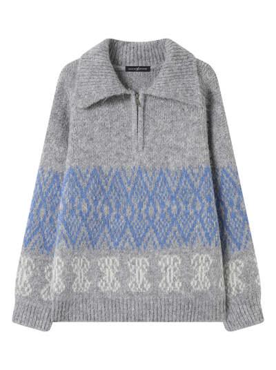 노르딕 세일러 카라 반집업 니트 (NP4KT001L0)